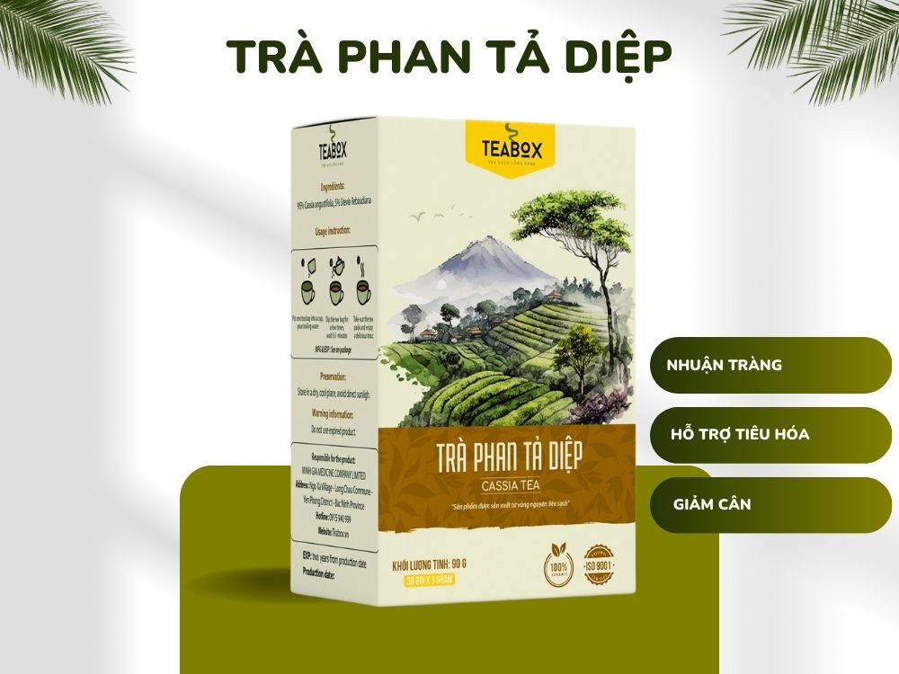 Trà Phan Tả Diệp Giúp Nhuận Tràng Dứt Táo Bón Giảm Cân